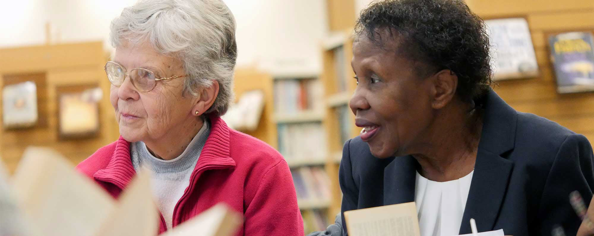 Shutterstock image of women in book group