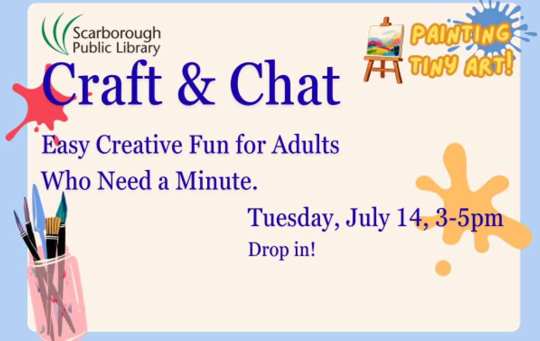 Craft & Chat: A Fun & Easy Craft for Adults-- Tiny Art!